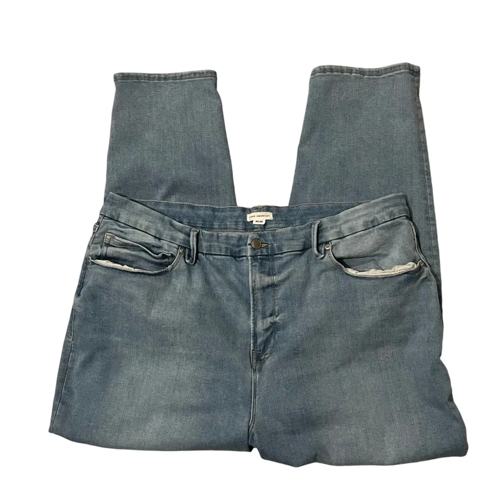 Good American Always Fits Good Classic Slim Straight Jeans, Sz 20-26 - Picture 7 of 16